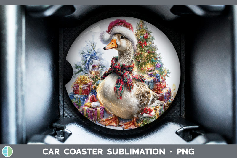 goose-car-coaster-farm-christmas-santa-sublimation-drink-mat