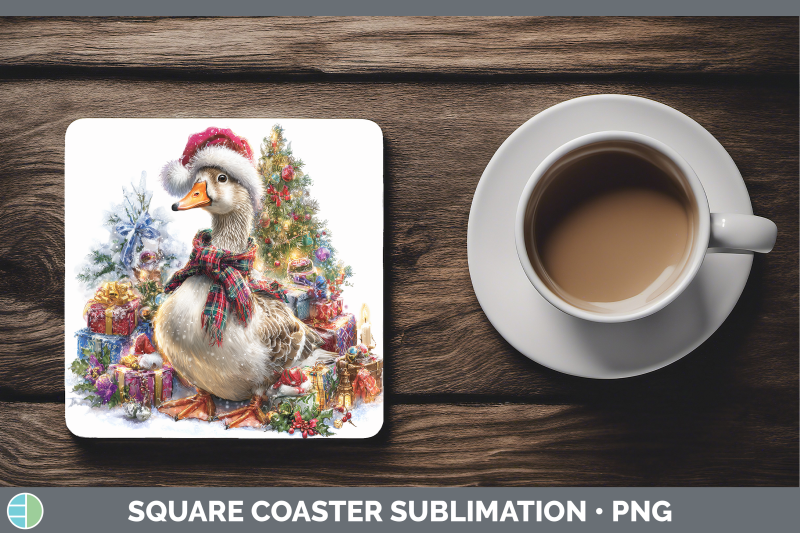 goose-square-coaster-farm-christmas-santa-sublimation-drink