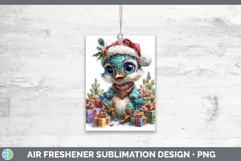 peacock-air-freshener-farm-christmas-santa-sublimation-car-s