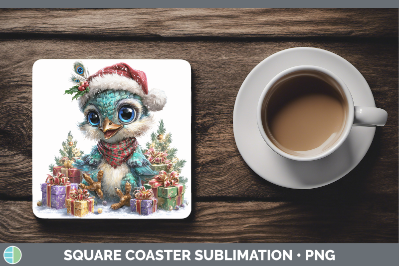 peacock-square-coaster-farm-christmas-santa-sublimation-drin
