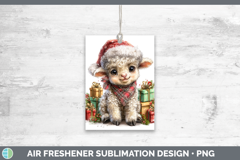 sheep-air-freshener-farm-christmas-santa-sublimation-car-sce