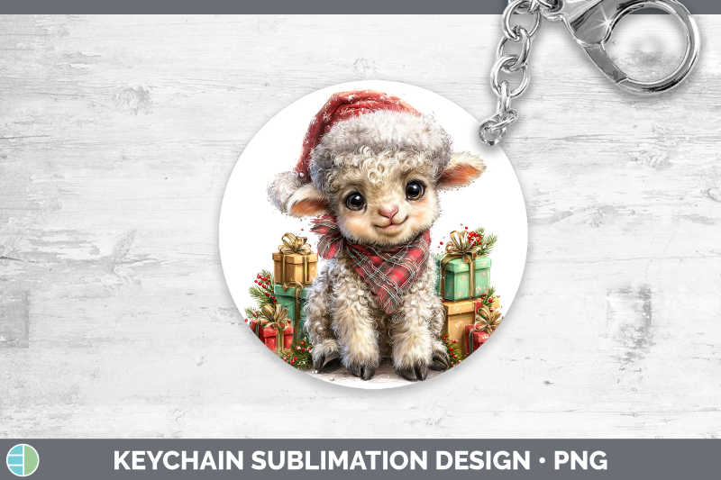 sheep-keychain-farm-christmas-santa-sublimation-keyring-desi