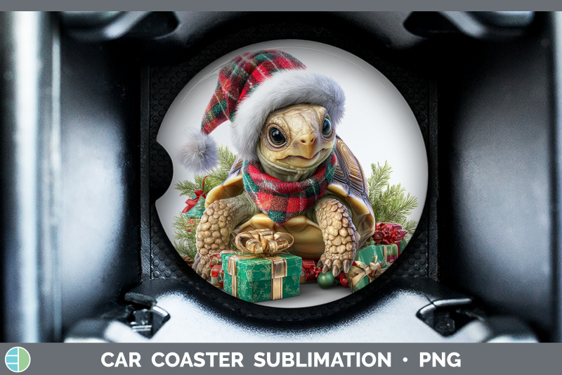 tortoise-car-coaster-farm-christmas-santa-sublimation-drink