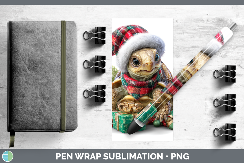 tortoise-pen-wrap-farm-christmas-santa-sublimation-pen-desig
