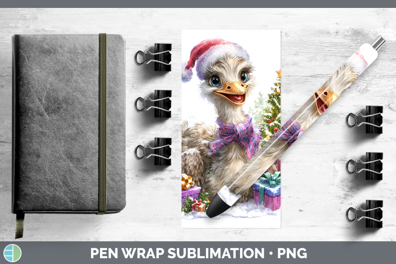 ostrich-pen-wrap-farm-christmas-santa-sublimation-pen-design