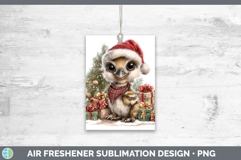 emu-air-freshener-farm-christmas-santa-sublimation-car-scent