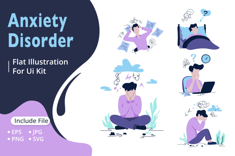 flat-illustration-of-anxiety-disorder