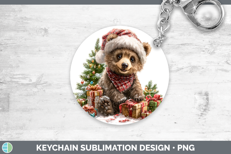 grizzly-bear-keychain-woodland-christmas-santa-sublimation-k