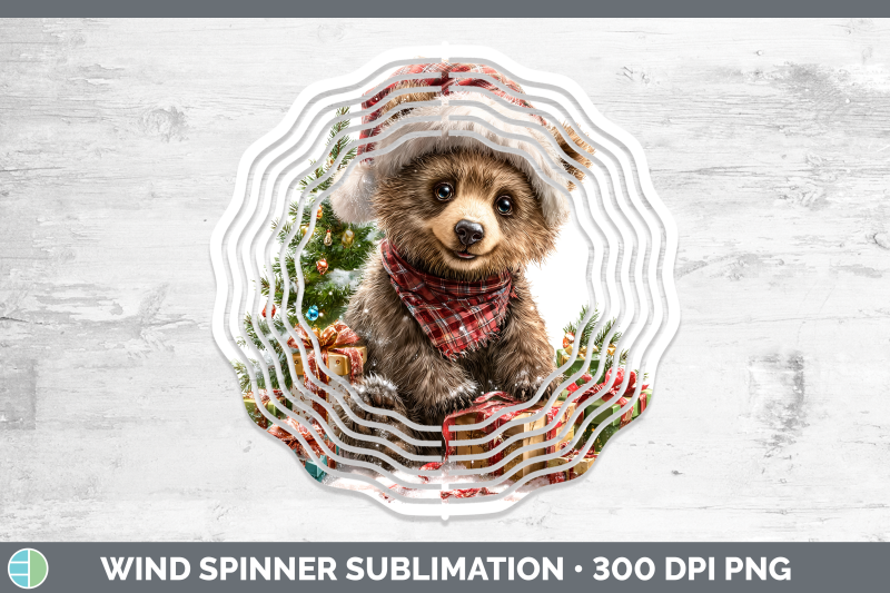 grizzly-bear-wind-spinner-woodland-christmas-santa-sublimati