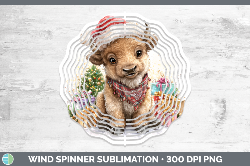 bison-wind-spinner-woodland-christmas-santa-sublimation-spin