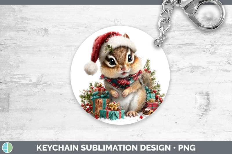 chipmunk-keychain-woodland-christmas-santa-sublimation-keyri
