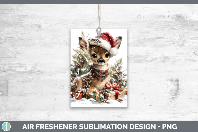 deer-air-freshener-woodland-christmas-santa-sublimation-car