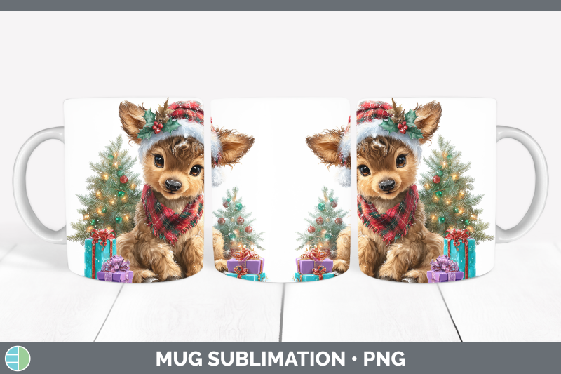 elk-mug-wrap-woodland-christmas-santa-sublimation-coffee-cup
