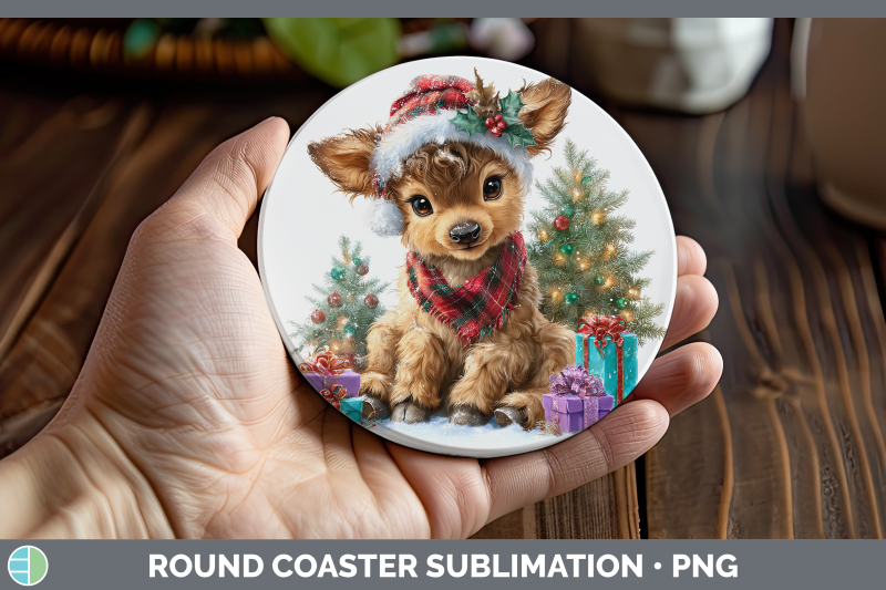 elk-round-coaster-woodland-christmas-santa-sublimation-coast