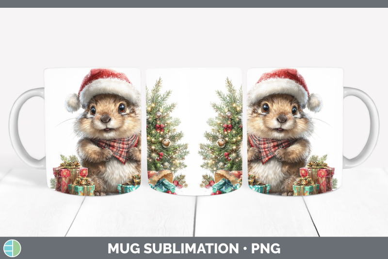 groundhog-mug-wrap-woodland-christmas-santa-sublimation-coff