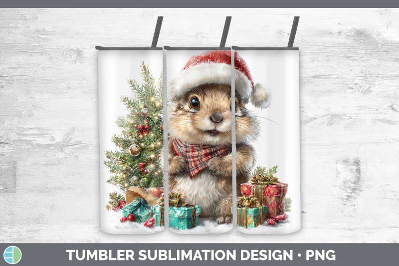 groundhog-tumbler-woodland-christmas-santa-sublimation-20-oz