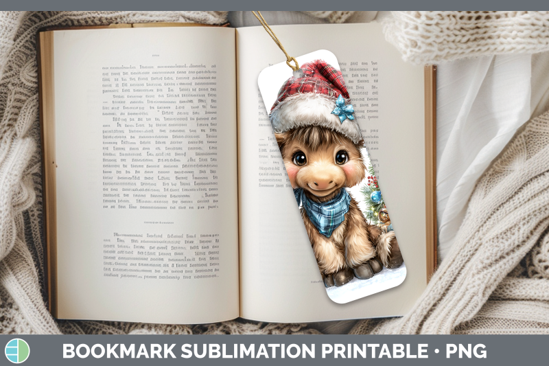 moose-bookmark-woodland-christmas-santa-sublimation-printabl
