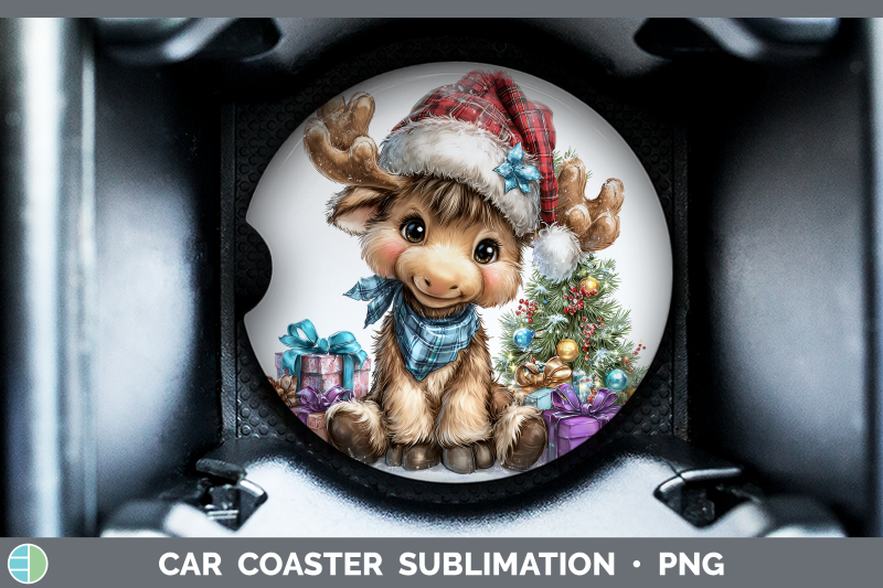 moose-car-coaster-woodland-christmas-santa-sublimation-drink