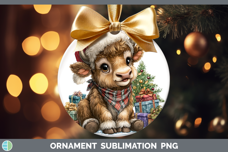 musk-ox-ornament-woodland-christmas-santa-sublimation-bauble