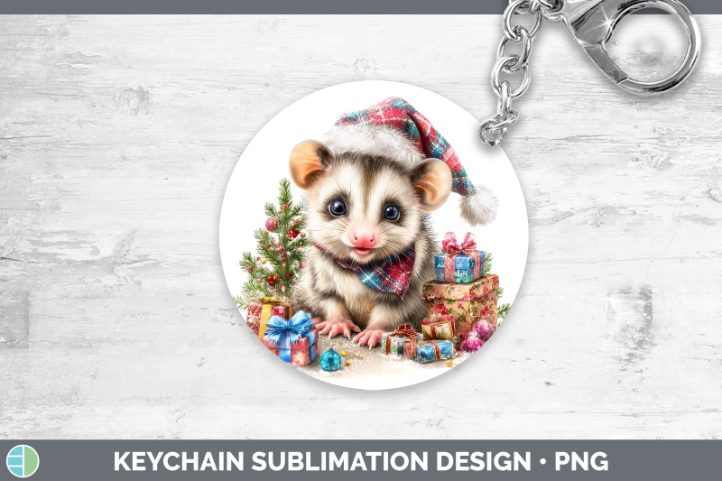 opossum-keychain-woodland-christmas-santa-sublimation-keyrin
