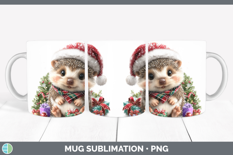 porcupine-mug-wrap-woodland-christmas-santa-sublimation-coff