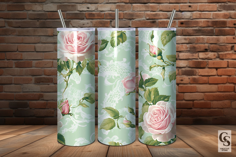 pastel-pink-roses-amp-green-lace-patterns