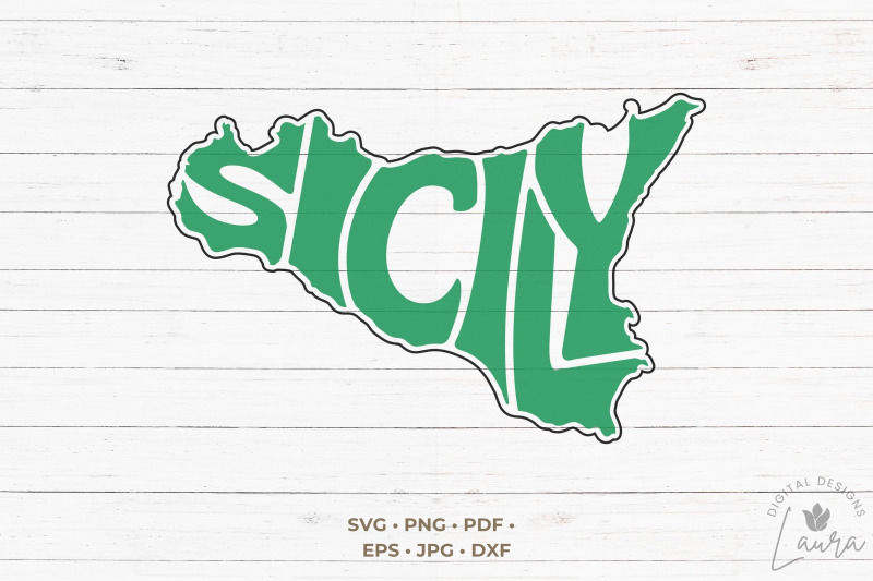 sicily-word-art-svg-cut-file