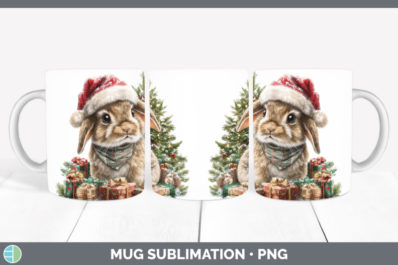snowshoe-hare-mug-wrap-woodland-christmas-santa-sublimation