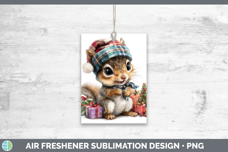 squirrel-air-freshener-woodland-christmas-santa-sublimation
