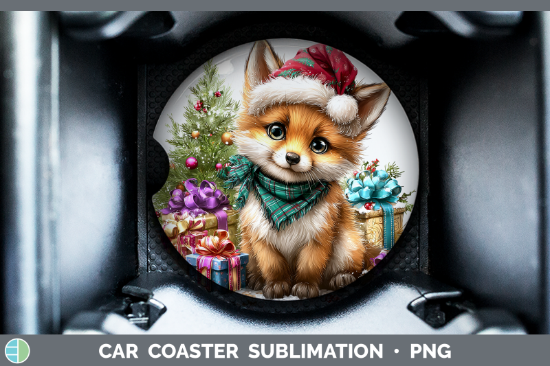 fox-car-coaster-woodland-christmas-santa-sublimation-drink-m