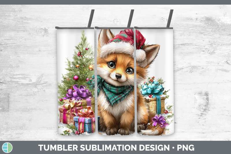 fox-tumbler-woodland-christmas-santa-sublimation-20-oz-skinn