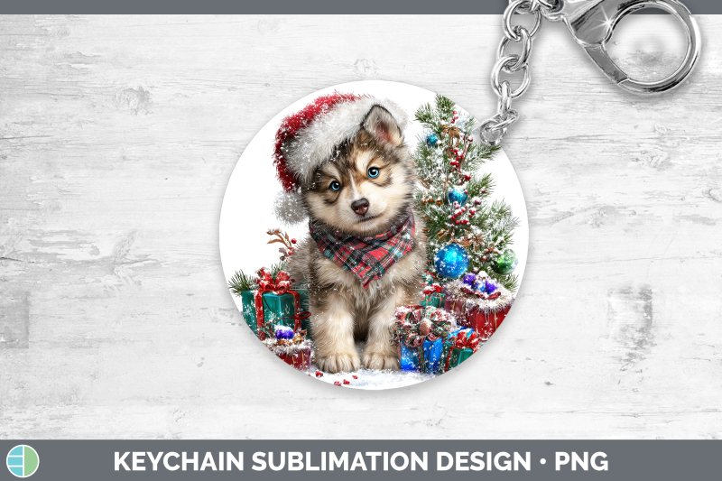wolf-keychain-woodland-christmas-santa-sublimation-keyring-d