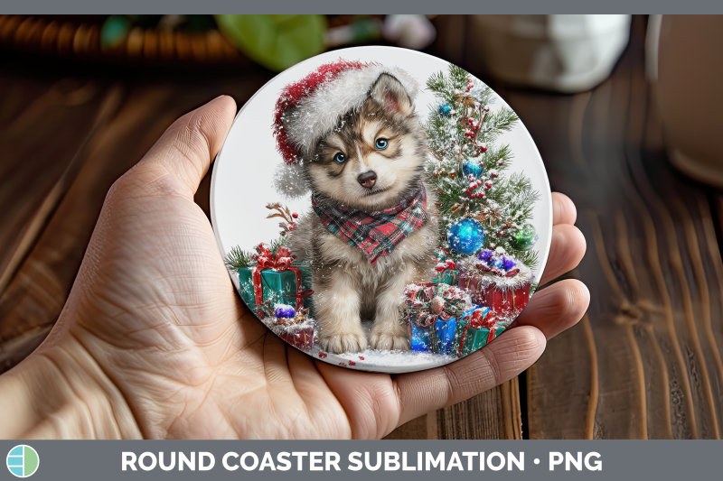wolf-round-coaster-woodland-christmas-santa-sublimation-coas