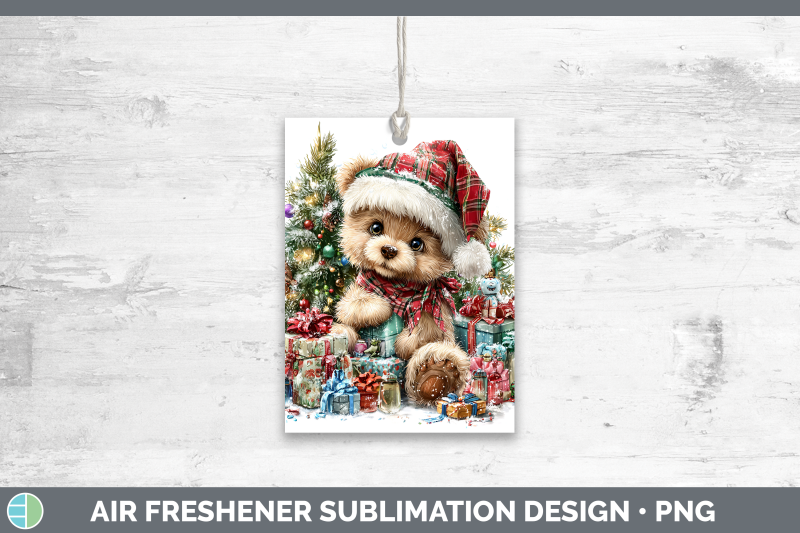 bear-air-freshener-christmas-santa-hat-sublimation-car-scent
