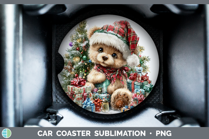 bear-car-coaster-christmas-santa-hat-sublimation-drink-mat-d