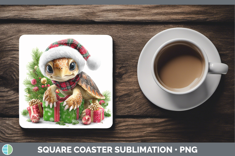 sea-turtle-square-coaster-christmas-santa-hat-sublimation-dr