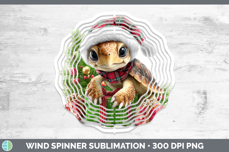 sea-turtle-wind-spinner-christmas-santa-hat-sublimation-spin