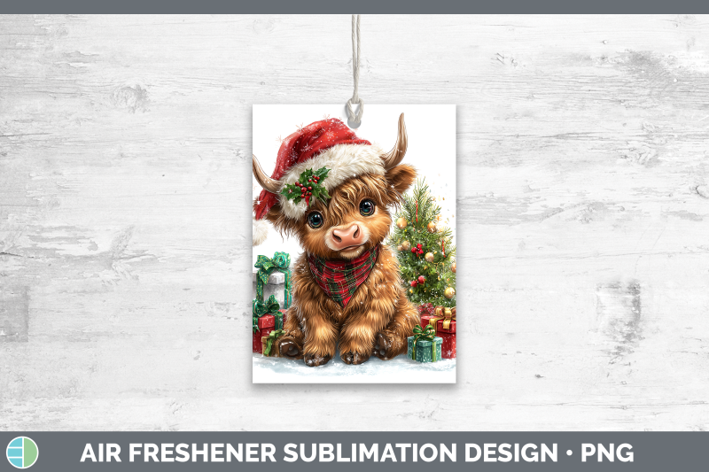 highland-cow-air-freshener-christmas-santa-hat-sublimation-c