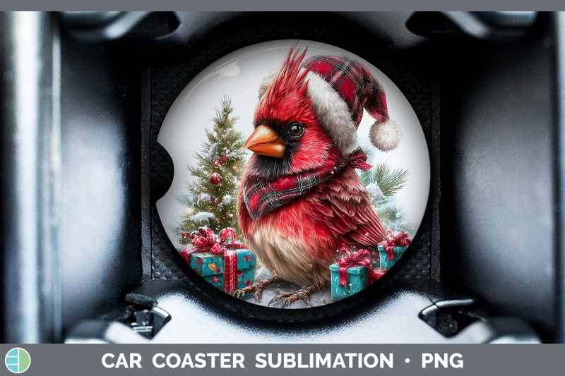 cardinal-car-coaster-christmas-santa-hat-sublimation-drink-m