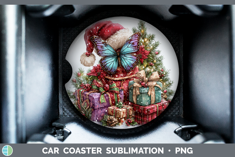butterfly-car-coaster-christmas-santa-hat-sublimation-drink