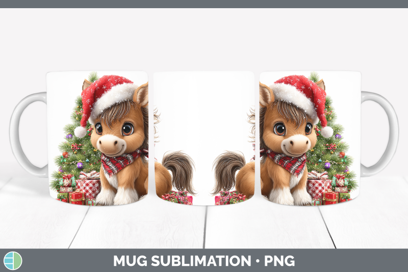 horse-mug-wrap-christmas-santa-hat-sublimation-coffee-cup-de