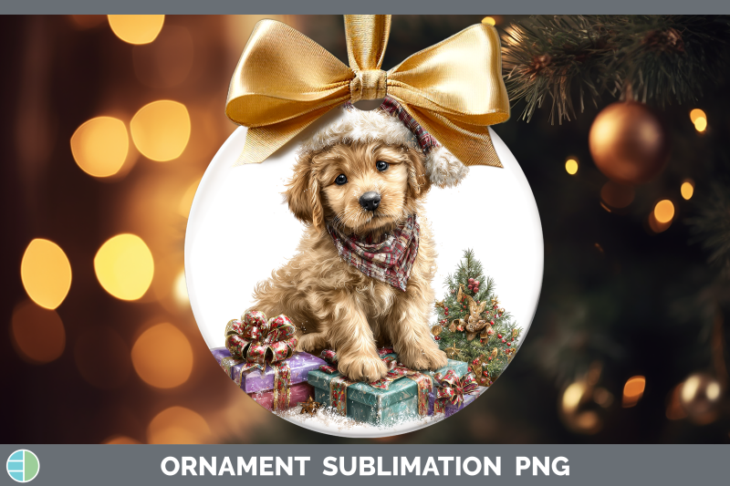 puppy-ornament-christmas-santa-hat-sublimation-bauble-design