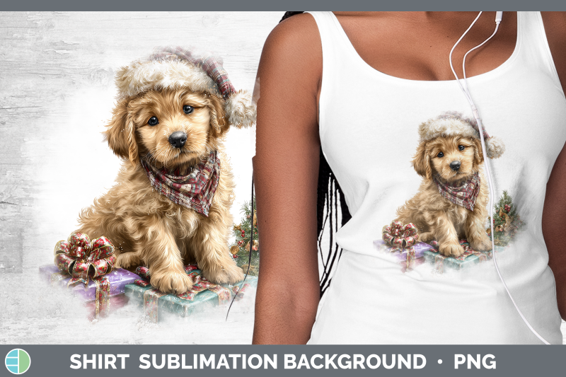 puppy-shirt-christmas-santa-hat-sublimation-background-desig