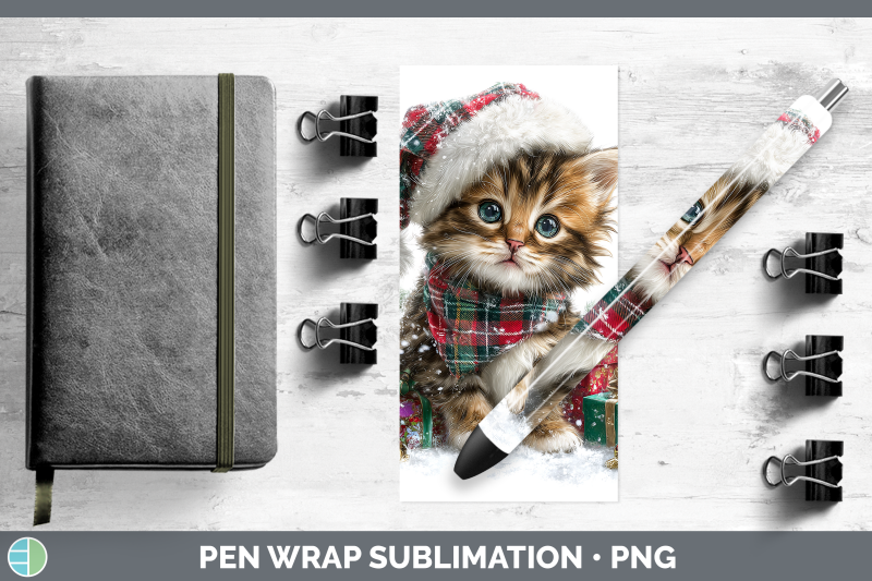 kitten-pen-wrap-christmas-santa-hat-sublimation-pen-designs