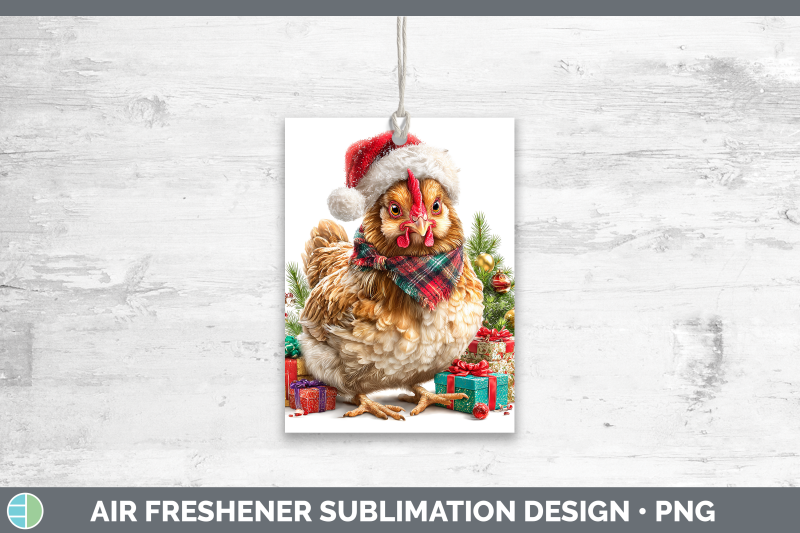 chicken-air-freshener-christmas-santa-hat-sublimation-car-sc