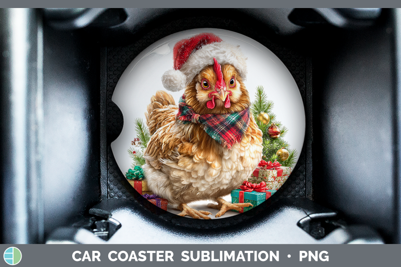 chicken-car-coaster-christmas-santa-hat-sublimation-drink-ma