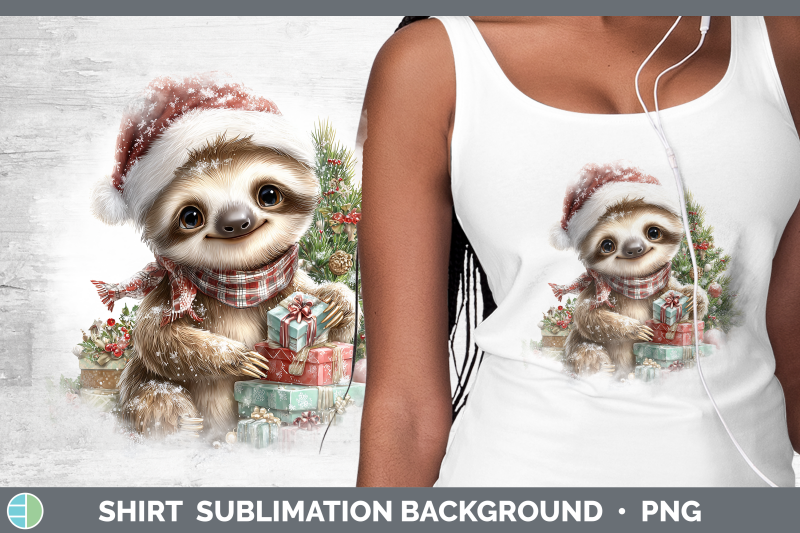 sloth-shirt-christmas-santa-hat-sublimation-background-desig