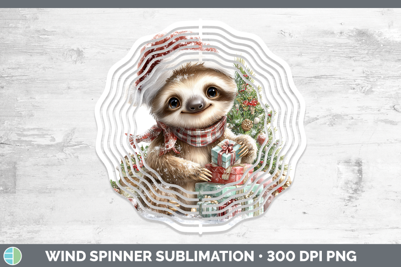 sloth-wind-spinner-christmas-santa-hat-sublimation-spinner-d