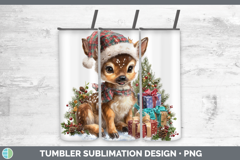 deer-tumbler-christmas-santa-hat-sublimation-20-oz-skinny-tu