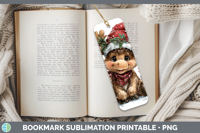 moose-bookmark-christmas-santa-hat-sublimation-printable-des